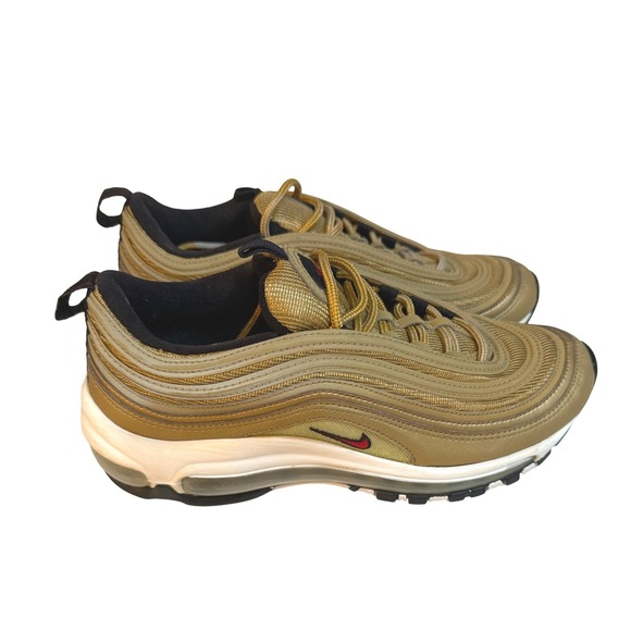 Nike Air Max 97 Gold Metallic Running Shoes Sneakers Size 7.5 US - Picture 2 of 9